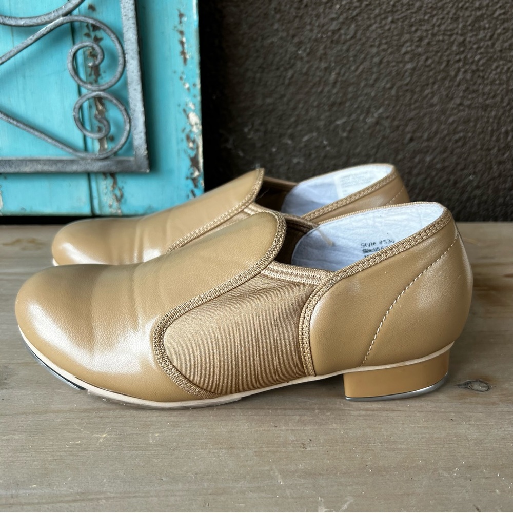 Revolution Intro Stretch Tap Boot Dance Shoes Dark Tan Style #536 Youth 6